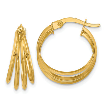 14K Polished Hoop Earrings