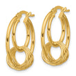 14K Polished Fancy Hoop Earrings