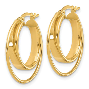 14K Polished Hoop Earrings