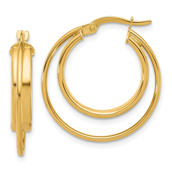 14K Polished Hoop Earrings