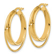 14K Polished Hoop Earrings
