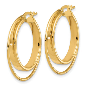 14K Polished Hoop Earrings