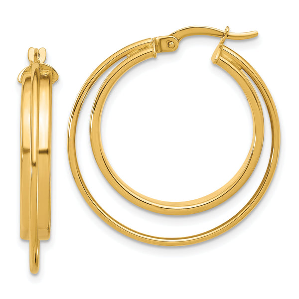 14K Polished Hoop Earrings