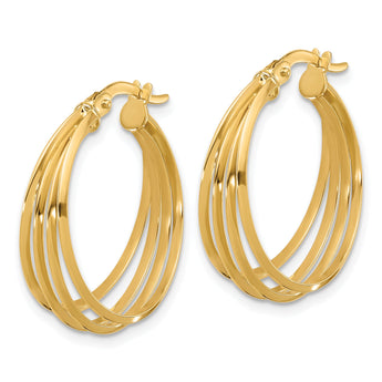 14K Polished Hoop Earrings