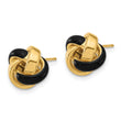 14K with Enamel Polished Love Knot Post Earrings