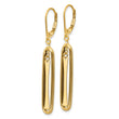 14K Polished Dangle Leverback Earrings