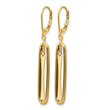14K Polished Dangle Leverback Earrings - Birthstone Company