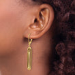 14K Polished Dangle Leverback Earrings - Birthstone Company