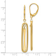 14K Polished Dangle Leverback Earrings