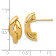 14k Polished Twisted Post Earrings