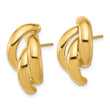 14k Polished Twisted Post Earrings