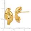 14k Polished Twisted Post Earrings