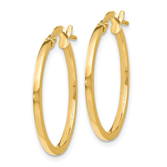 14K Polished Hoop Earrings