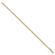 14K Two-tone Polished D/C Beaded Bracelet