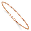 14K Rose Gold Polished D/C Beaded Bracelet