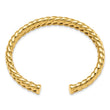14K Polished Fancy Link Cuff Bangle