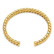 14K Polished Fancy Link Cuff Bangle - Birthstone Company