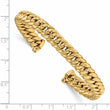 14K Polished Fancy Link Cuff Bangle