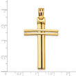 14K Polished Cross Pendant