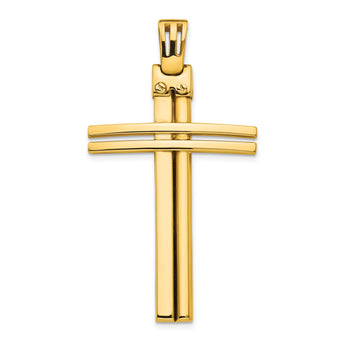 14K Polished Cross Pendant