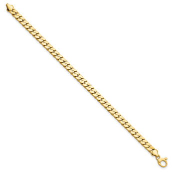 14K Men's Polished Fancy Link Bracelet