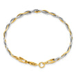 14K Two-tone Polished Twisted Bracelet