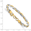 14K Two-tone Polished Twisted Bracelet