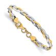 14K Two-tone Polished Twisted Bracelet