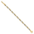 14K Two-tone Polished w/.5in ext. Bracelet