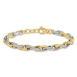 14K Two-tone Polished w/.5in ext. Bracelet