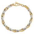 14K Two-tone Polished w/.5in ext. Bracelet