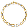 14K Two-tone Polished w/.5in ext. Bracelet