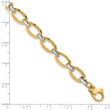 14K Two-tone Polished w/.5in ext. Bracelet - Birthstone Company