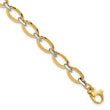 14K Two-tone Polished w/.5in ext. Bracelet
