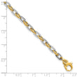 14K Two-tone Polished D/C Bracelet