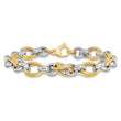 14K Two-tone Polished Link Bracelet