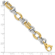 14K Two-tone Polished Link Bracelet