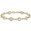 14k Two-tone Polished Fancy Link Bracelet