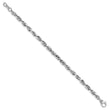 14k White Gold D/C Polished Link w/.5 Bracelet