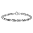 14k White Gold D/C Polished Link w/.5 Bracelet
