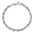 14k White Gold D/C Polished Link w/.5 Bracelet