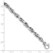 14k White Gold D/C Polished Link w/.5 Bracelet
