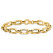 14k Polished and Textured Bracelet