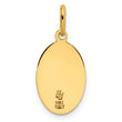 14k Polished and Satin Oval St. Christopher Pendant