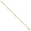 14k Polished Twisted Cross Bracelet