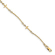 14k Polished Twisted Cross Bracelet