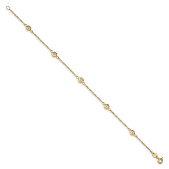 14k Two-tone Polished D/C Bracelet