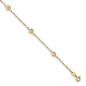 14k Two-tone Polished D/C Bracelet