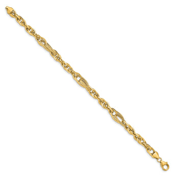 14k D/C Fancy Link Bracelet