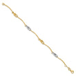 14K Two-tone Polished Bracelet